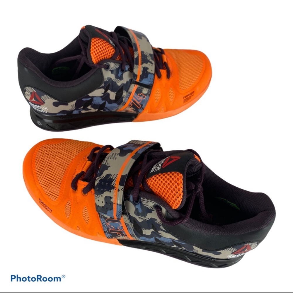 REEBOK CrossFit Weightlifting Shoes Orange Camo 8